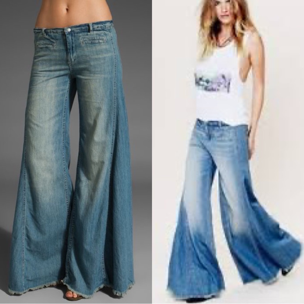 Free People Vintage Rare Find The Original Extreme Wide Leg
Flare Jeans - Picture 10 of 15